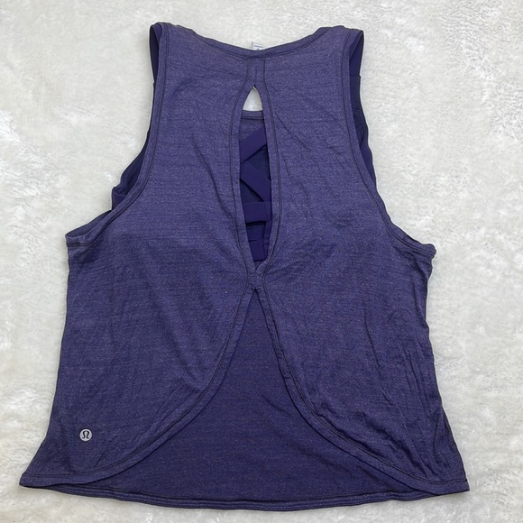 Lululemon Twist & Reach Tank Heathered Aeon Size 8 - Picture 8 of 11